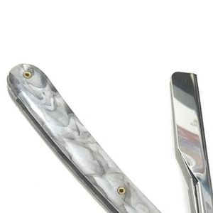 Maquinilla de Afeitar de Borde Recto con Hoja de Acero Inoxidable, Mango de Plástico, Plegable Manual, para Hombres, Venta al por Mayor, Bajo MOQ, OEM - Product Image 3