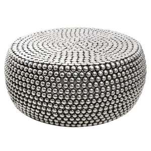 Mesa de Centro Moderna de Alta Gama con Cubierta de Vidrio y Aluminio, Estilo Popular, Redonda, para Sala de Estar - Product Image 6