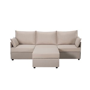 Canapé sectionnel 93.7 avec ottoman, meubles élégants pour salon - Product Image 4