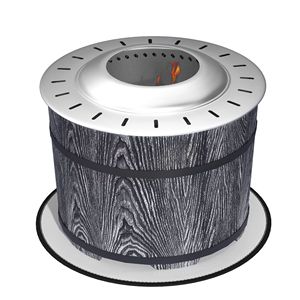 Braciere Portatile a Barile da 20 Pollici, Senza Fumo, per Legna, con Tappetino Ignifugo in Ossido di Magnesio, a Basso Contenuto di Fumo, per Campeggio - Product Image 1