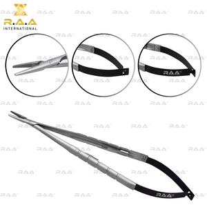 Portaagujas Castroviejo TC Recto y Curvo, Kit de 2 Piezas, Certificado R.A.A. INTERNATIONAL, Calidad Premium - Product Image 6