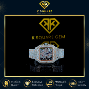 Montre Carrée de Luxe à Quartz avec Diamants, Mouvement Automatique Analogique VVS de Haute Qualité, Nouveau Design, Prix de Gros - Product Image 6