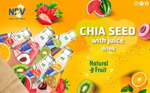 Custom Label Chia <b>Seed</b> Drink With Fresh Orange Flavor 290ml Glass Bottle - HALAL Certification Good Price Low MOQ - Product Image 6