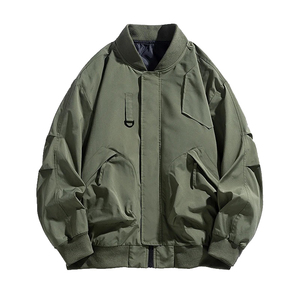 Plus Size Men’s Workwear Jacket Spring Autumn Loose Fit Bomber <b>Coat</b> with Pockets, Casual Fashion Outerwear, 5XL–7XL - Product Image 5