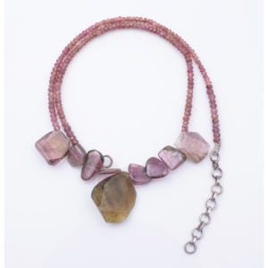 Collar con colgante de turmalina de Plata de Ley 925 hecho a mano, joyería de piedras preciosas naturales únicas, cadenas de cuentas, compromiso, boda - Product Image 4