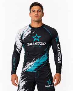 เสื้อคอมเพรสชั่นคุณภาพสูงสำหรับผู้ชาย Salstar แห้งเร็ว สปอร์ต ปรับแต่งโลโก้ได้ พิมพ์ลายแบบ Sublimation คอกลม เสื้อรัชการ์ด สำหรับออกกำลังกาย - Product Image 2