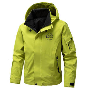 Men's <b>Waterproof</b> Zip Hooded Softshell Jacket <b>Winter</b> Outerwear <b>Coat</b> with Pockets for Hiking and Camping Custom Softshell Jacket - Product Image 6