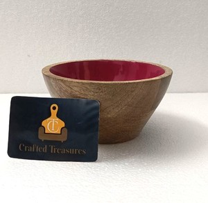 Tazón de Servir de Madera de Acacia Natural de Alta Calidad, Mini Tazón de Lujo Ecológico para Cocina, Vajilla, Tazón para Sopa y Aperitivos - Product Image 1