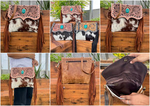 New Customized Logo Hand Tooled Leather Flap Ladies <b>Bag</b> Fashion High Quality Cowhide Leather Luxury Design Handbags for Women's - Product Image 3