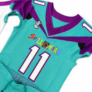 Jersey de Fútbol Americano Ligero con MOQ Bajo, Sublimación Completa, Tela de Malla, Uniforme Deportivo de Invierno para Hombre Adulto, Cuello en V Ajustable - Product Image 4