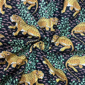 Handmade Indian Animal Printed 100% Cotton Voile Fabric Eco-friendly Organic Lightweight Women Boys Dress Craft <b>Bag</b> Material - Product Image 1