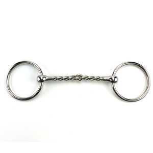 บิตม้าสแตนเลสแบบ Snaffle พร้อมห่วงรูปตัว D อุปกรณ์ขี่ม้าสำหรับการฝึกขี่และการดูแลม้า - Product Image 3
