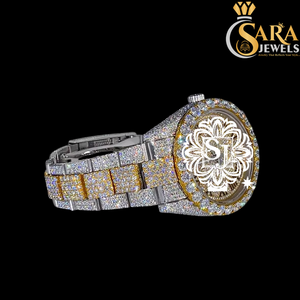 Reloj de Diamantes Dorado de Lujo de Primera Calidad para Fiestas de Negocios y Uso Diario Disponible a un Precio Competitivo desde India - Product Image 1