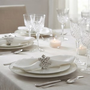 Anneaux de serviette en métal en forme de flocon de neige, argentés, décorations de table de Noël pour mariages et dîners de fêtes - Product Image 4