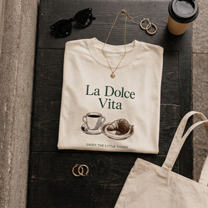 Camiseta de Mujer Casual Oversize con Cuello Redondo, Hombros Caídos, Manga Media, Transpirable, Tejida, con Estampado por Transferencia Térmica, 100% Algodón, 180g - Product Image 6