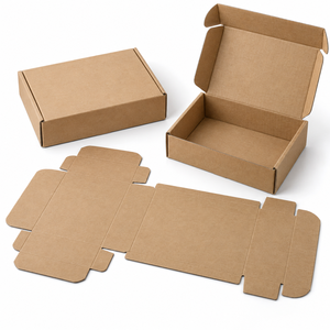 Caja de Regalo Plegable de Cartón Kraft Personalizada con Logotipo Impreso, Embalaje para Pequeñas Empresas, Muestra Disponible - Product Image 3