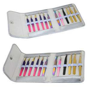 Fiber Tip Eyelash Extension Tweezer 90 Degree Boot Stainless Steel Volume Fan Tweezers Lash Isolation Tool Eyelash Tweezer - Product Image 5