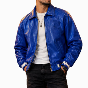 Blouson en cuir vintage unisexe personnalisé pour sororité, avec patchwork de logo et broderie, grandes tailles pour hommes, idéal pour la confraternité, pour la fourniture en gros OEM - Product Image 3