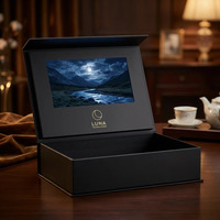 Boîte à Gâteaux de Lune Personnalisée de Luxe avec Son et Lumière 3D, Emballage Cadeau Musical Automatique à LED avec Lumière, Boîte Inter Interactive Premium pour les Fêtes