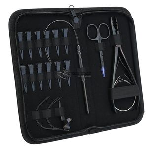 Kit d'outils de précision pour extensions capillaires : Pince à micro-perles à deux trous, quatre aiguilles de type C, anneaux et boucles de séparation pour coiffeurs professionnels - Product Image 3