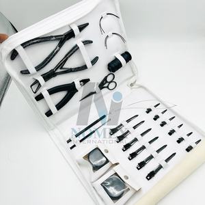 Kit de alicates para extensiones de cabello personalizados de alta calidad, microcuentas y plasma de acero inoxidable de grado quirúrgico negro para extensiones de cabello - Product Image 2