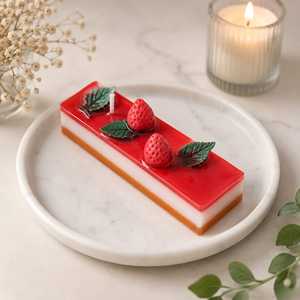 Bougie décorative rectangulaire brillante en cire de soja, inspirée des desserts superposés, parfumée aux fruits et aux fleurs, pour la maison, cadeau de mariage - Product Image 6