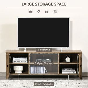Mobile TV Moderno Personalizzato in Legno con Armadietti per Soggiorno/Camera da Letto - Grigio Lavato, per Schermi Piatti fino a 60 Pollici - Product Image 5