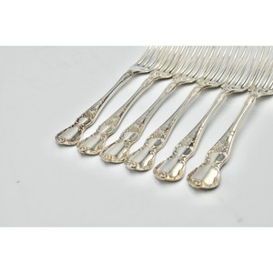 Ensemble de couverts élégants en métal, 6 pièces, fourchettes à dîner, finition miroir haute brillance, passe au lave-vaisselle, couverts de mariage - Product Image 3