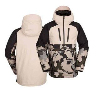 Chaqueta de Esquí Impermeable y Transpirable con Cuello en V para Unisex, Chaqueta de Snowboard Aislante y Cortavientos para Invierno, con Cierre de Cremallera y Logotipo Frontal - Product Image 3