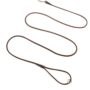Luxury Protective German Shepherd Walking <b>Training</b> High Quality Leather Made Leash New Fashion Solid Pattern Leather Dog Leash - Product Image 3