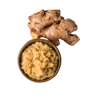 Delicioso jengibre para cocinar comida vegetariana pasta de jengibre picado fresco/ajo picado/alimentos con ajo triturado