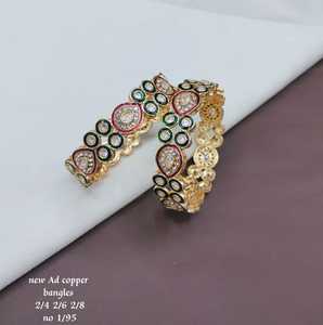 PADMAWATI Private Limited Luxury <b>Tungsten</b> Gold Plated Multi Color Women's Bangles Set Indian Bridal Engagement Wedding Gift High - Product Image 1