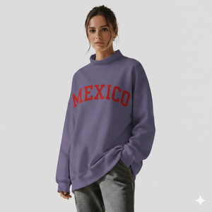 Sweat-shirt oversize professionnel pour femme, col montant, style rayé, coupe ample, pull vintage, esthétique col montant, style old school pour femme - Product Image 1