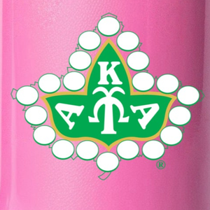 Gobelet isotherme AKA Ivy League rose en acier inoxydable avec poignée, couvercle et paille – Vaisselle durable - Product Image 2