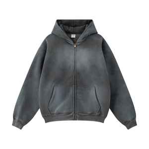 Sweat à capuche oversize en molleton épais et écologique pour homme, 450g, style vintage streetwear, personnalisable, vente en gros - Product Image 2