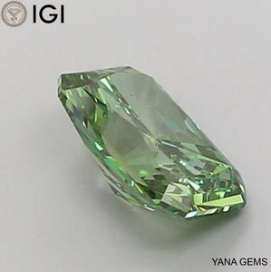 Diamante Cultivado en Laboratorio CVD, Corte Radiante, 3.00 Quilates, Color Verde Intenso, Claridad VS1, Certificado IGI, para Anillo de Compromiso - Product Image 5