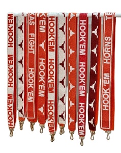 New Stylish Orange White Beaded Gameday Bag Straps Hook Em Texas Gameday Team Straps Multiple Straps Customizable Colors & Sizes - Product Image 1