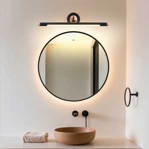 Bathroom IP44 Rated LED <b>Mirror</b> Wall Lamp 3000K/4000K/6000K Color Temp Modern Luxury Black Adjustable Design 3-Year Warranty High - Product Image 1