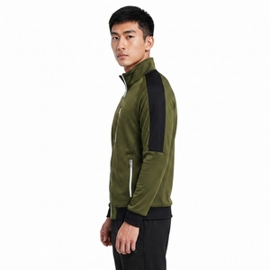 Veste de course pour homme, légère, en tissu performant, coupe-vent, fermeture éclair intégrale, panneaux respirants, flexible - Product Image 4