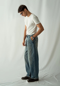 FLY HUMBLE SPORTSWEAR Jeans de Mezclilla Formales para Hombre, Corte Recto, Cintura Media, 100% Algodón, Transpirables, Ligeros, OEM, Venta al Por Mayor - Product Image 2