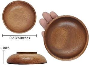 Bol de service en résine sculptée artisanale de qualité supérieure, écologique, pour salades et collations, usage domestique - Product Image 1