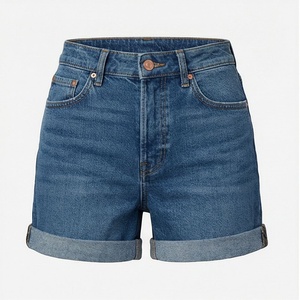 Ensembles courts en coton tricoté pour femmes, streetwear en jean pour hommes, impression de logo personnalisée dynamique, vêtements décontractés tendance pour l'été - Product Image 1