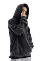Sudadera con capucha unisex 100% algodón polar, informal, con logo bordado personalizado, estampado de letras, estilo urbano, cómoda para otoño