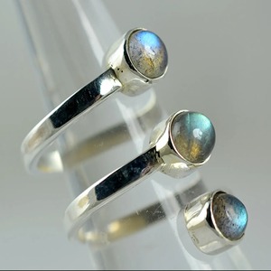 <b>Labradorite</b> <b>Ring</b> 925 Sterling Silver Handmade Boho Statement Promise Jewelry for Women Natural Round Shape Gemstone Jewelry - Product Image 1