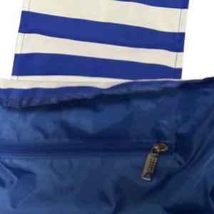 Bolsa de Playa Jack and Jill, Azul y Blanca a Rayas, Gran Capacidad, Bolsa de Hombro de Viaje, Fabricante OEM - Product Image 6