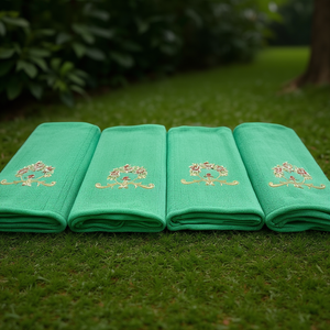 ผ้าขนหนูไมโครไฟเบอร์เนื้อนุ่ม ซึมซับน้ำได้ดี ขนาดใหญ่ 30x60 ซม. สีเขียว 300 GSM สำหรับโรงแรม สปา และห้องน้ำ - Product Image 2