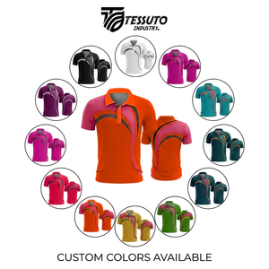 Camiseta de Golf Personalizada con Sublimación de Neón, Polo Deportivo de Manga Corta para Hombre, Camiseta Deportiva con Estampado de Equipo, Ropa Deportiva al por Mayor con Logotipo - Product Image 4
