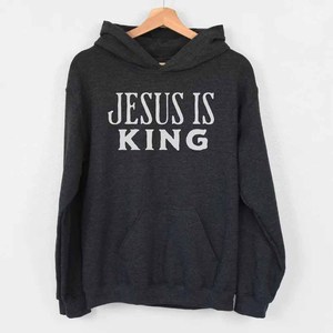 Sudadera con Capucha Personalizada de Jesús Rey para Hombre, Mujer y Jóvenes, de Algodón y Felpa Francesa, con Bordado Chenille Universitario, Venta al Por Mayor - Product Image 3