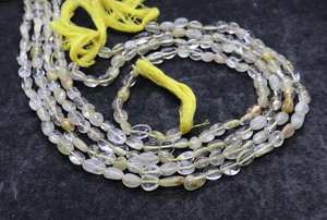 Cuentas de Rutilo Dorado Natural en Forma de Pepita Lisa de 5x8 MM, Cuentas de Rutilo Dorado en Forma de Pepita de Cuarzo, 13 Pulgadas, para Fabricación de Joyería al por Mayor - Product Image 2