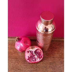 Floral Engraved Copper <b>Water</b> <b>Bottle</b> Mirror Finish Decorative Design Leakproof Handcrafted Reusable <b>Large</b> Capacity Portable - Product Image 3